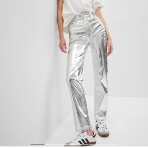 GAP Silver Metallic Jeans